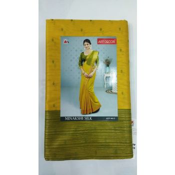 MINAKSHI SILK ART DECOR RICH YELLOW