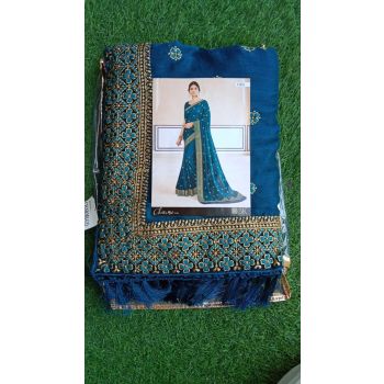 B K CHARMI PARTY WEAR RICH BLUE