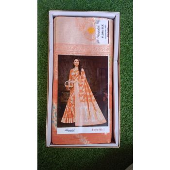 ABHINANDAN FLORA SILK ORANGE