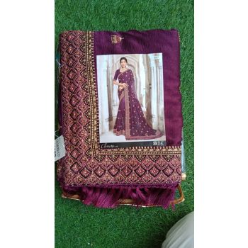 B K CHARMI PARTY WEAR WINE RED